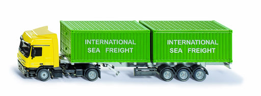 Truck with containers