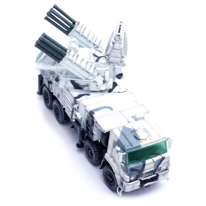Pantsir-S1 Russian Air Defense Weapon System, Tri-Colour Arctic Camouflage (1:72 Scale)
