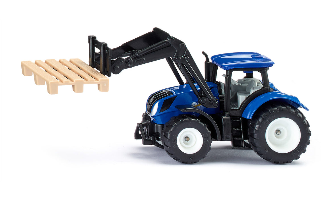 SIKU New Holland Tractor With Pallet Fork And Pallet