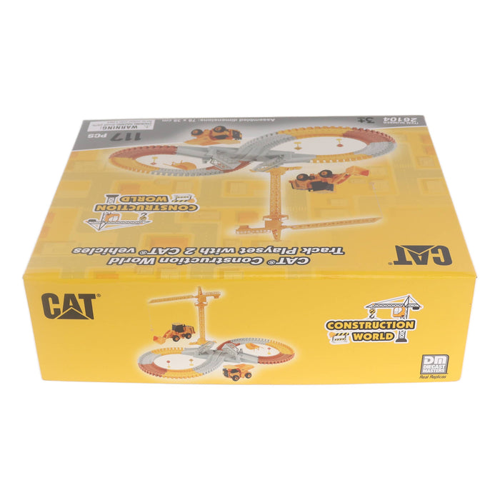 CAT Construction World Track Playset with 2 CAT Vehicles (112 pcs)