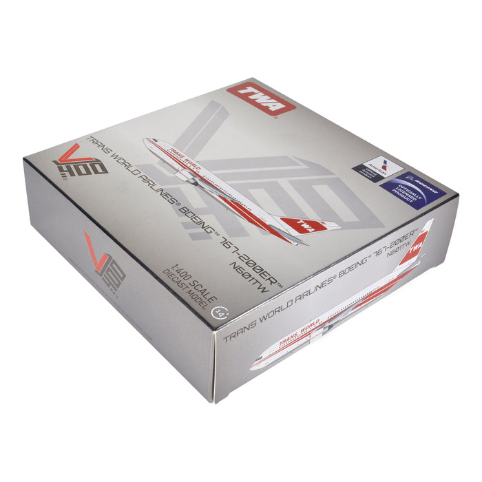1:400 Scale TRANS WORLD AIRLINES BOEING 767-200ER - N601TW