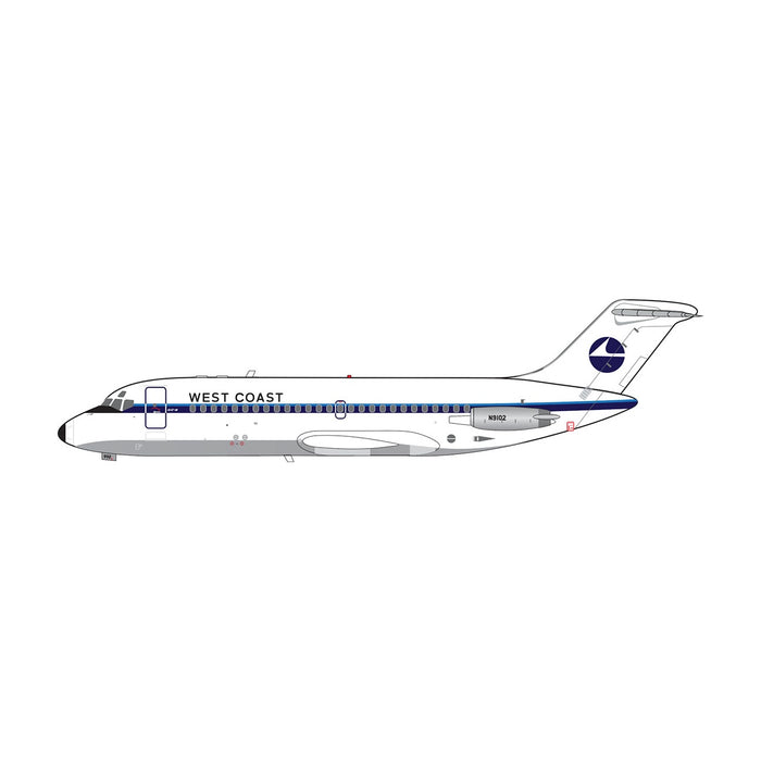 1:400 West Coast Airlines DC-9-14 - N9102