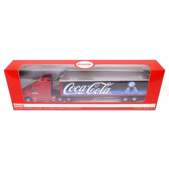 1:87 Coca Cola Moonlight Polar Bears Long Hauler - Semi Truck