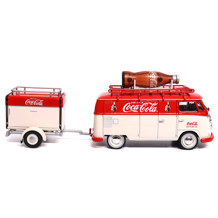 1/43 Scale 1960 Volkswagen Kombi T1 with Trailer - Coca-Cola