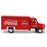 Beverage Delivery Truck With 2 Sliding Doors, Handcart and 4 Bottle Cases (1:50 Scale)