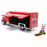 Beverage Delivery Truck With 2 Sliding Doors, Handcart and 4 Bottle Cases (1:50 Scale)