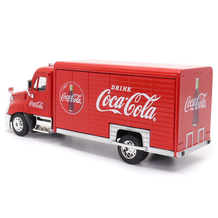 Beverage Delivery Truck With 2 Sliding Doors, Handcart and 4 Bottle Cases (1:50 Scale)