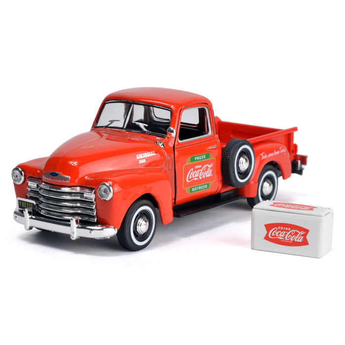 Coca-Cola 1953 Chevy Pickup with Metal Cooler (1:43 Scale)