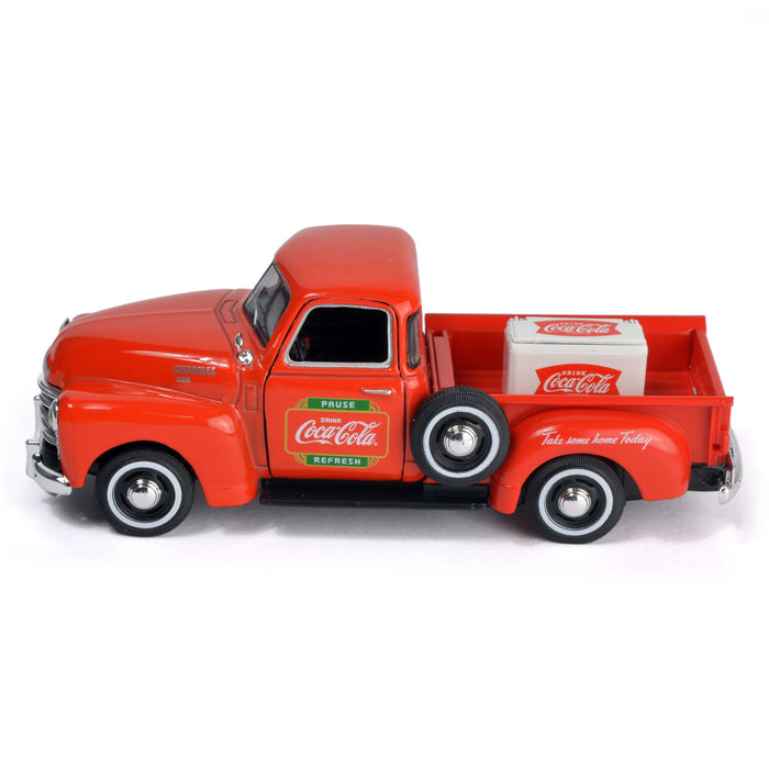 Coca-Cola 1953 Chevy Pickup with Metal Cooler (1:43 Scale)