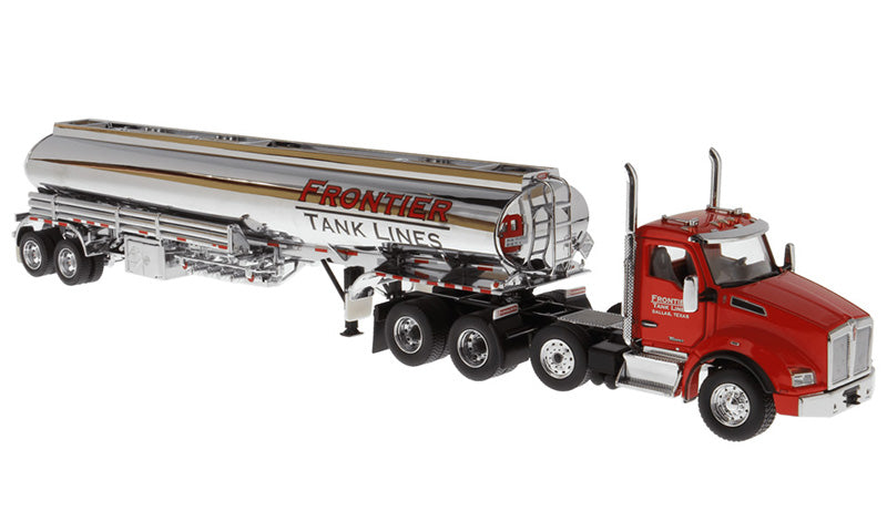 1:50 Kenworth T880S SBFA Tandem with Pusher Axle Day Cab with Heil FD9300/DT-C4 Petroleum Trailer - Frontier Tank Lines
