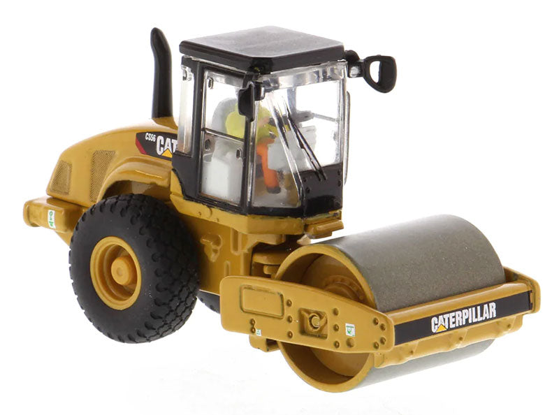 1:87 HO Scale Cat CS56 Smooth Drum Vibratory Soil Compactor