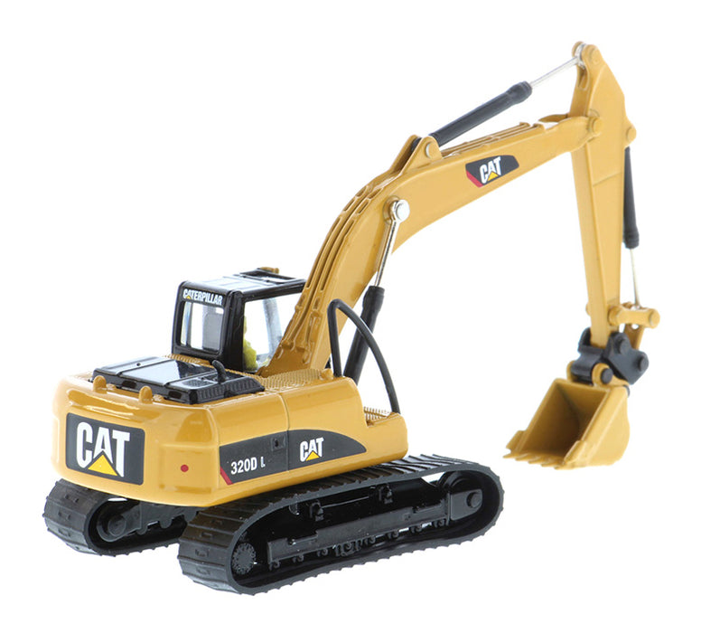 1:87 HO Scale Caterpillar 320D L Hydraulic Excavator with Multiple Work Tools