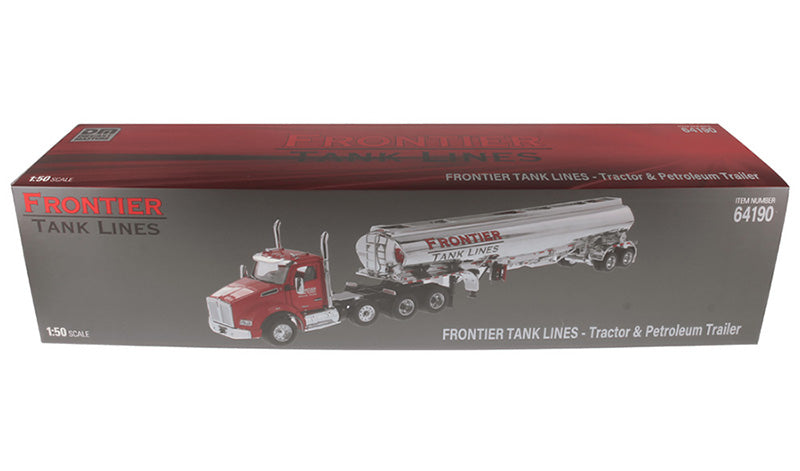1:50 Kenworth T880S SBFA Tandem with Pusher Axle Day Cab with Heil FD9300/DT-C4 Petroleum Trailer - Frontier Tank Lines
