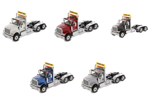 1:50 International HX520 SFFA Day Cab Tandem - Assortment Pack - White / Red / Metallic Black / Metallic Blue / Light Grey