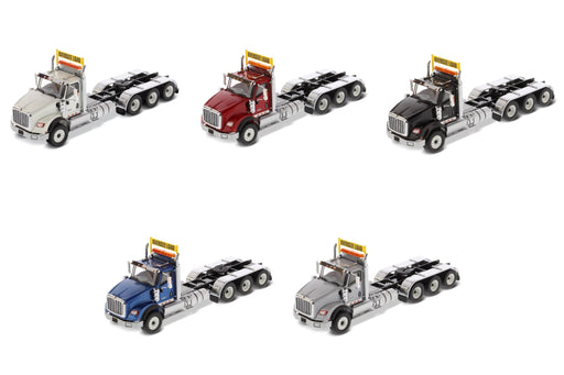 1:50 International HX620 SBFA Day Cab Tridem - Assortment pack - White / Red / Metallic Black / Metallic Blue / Light Grey