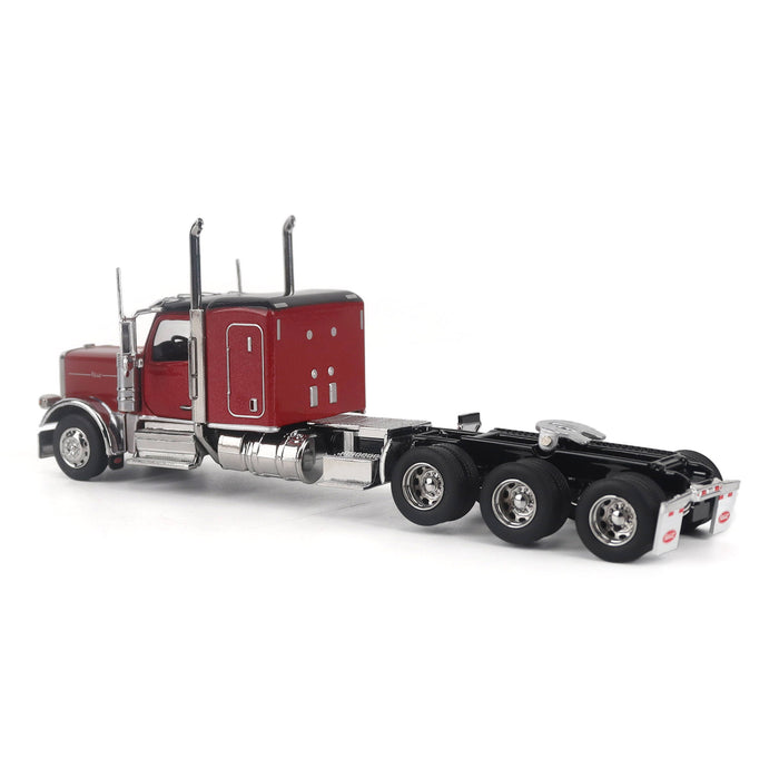 1:64 Peterbilt Model 589 131-inches-BBC 58-inches-Sleeper Tridem-Axle Legendary Package Truck Tractor (Legendary Red Color)