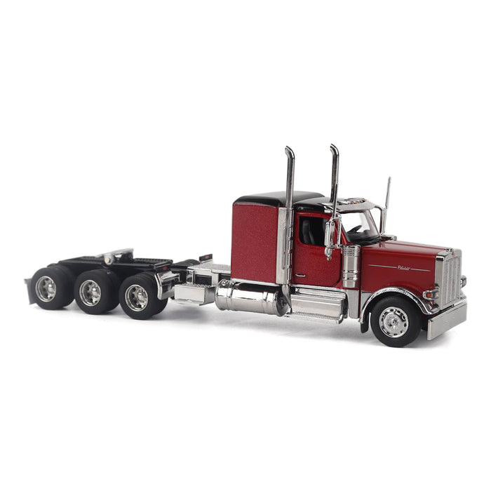 1:64 Peterbilt Model 589 131-inches-BBC 58-inches-Sleeper Tridem-Axle Legendary Package Truck Tractor (Legendary Red Color)