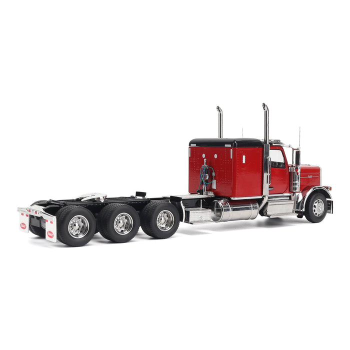 1:32 Peterbilt Model 589 131-inches-BBC 58-inches-Sleeper Tridem-Axle Legendary Package Truck Tractor (Legendary-Red color)