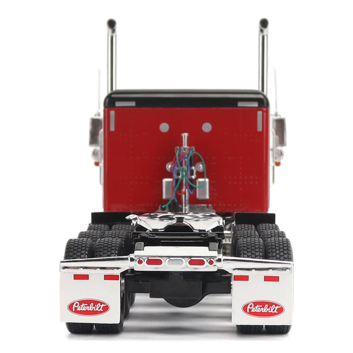 1:32 Peterbilt Model 589 131-inches-BBC 58-inches-Sleeper Tridem-Axle Legendary Package Truck Tractor (Legendary-Red color)