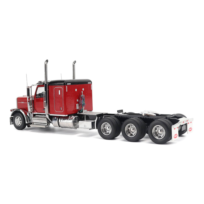 1:32 Peterbilt Model 589 131-inches-BBC 58-inches-Sleeper Tridem-Axle Legendary Package Truck Tractor (Legendary-Red color)