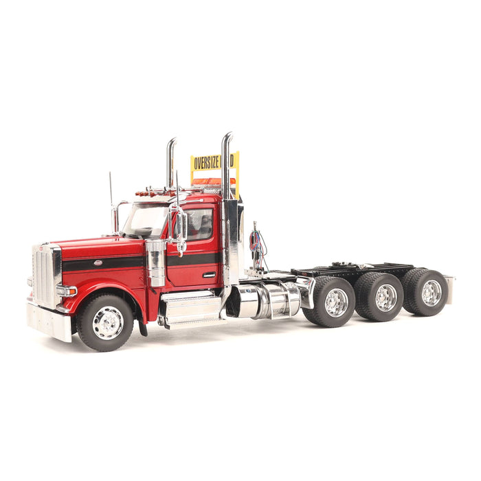   1:32 Peterbilt Model 589 131-inches-BBC Day-Cab Tridem-Axle Truck Tractor (Legendary-Red color)