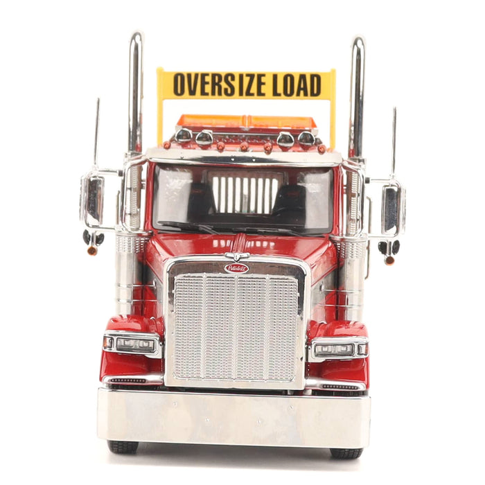   1:32 Peterbilt Model 589 131-inches-BBC Day-Cab Tridem-Axle Truck Tractor (Legendary-Red color)