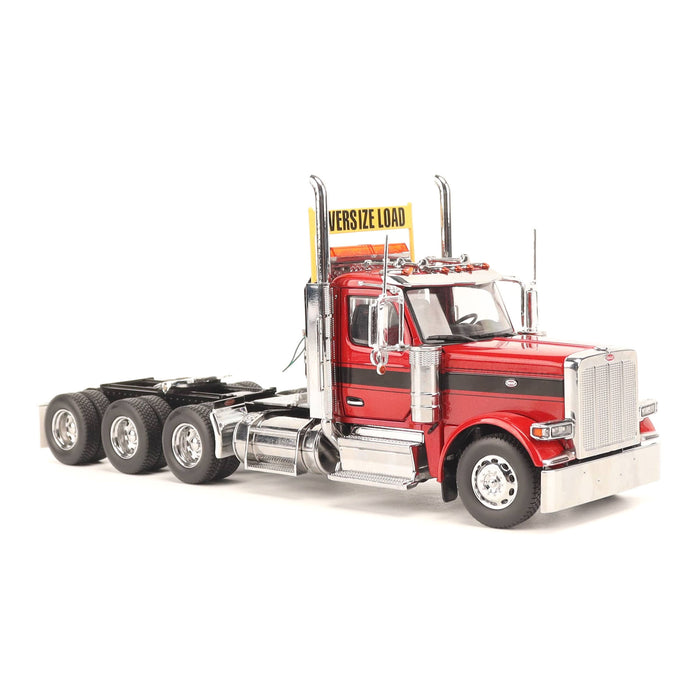   1:32 Peterbilt Model 589 131-inches-BBC Day-Cab Tridem-Axle Truck Tractor (Legendary-Red color)