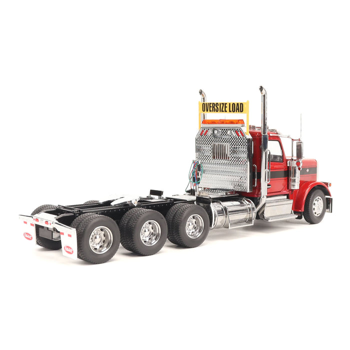   1:32 Peterbilt Model 589 131-inches-BBC Day-Cab Tridem-Axle Truck Tractor (Legendary-Red color)