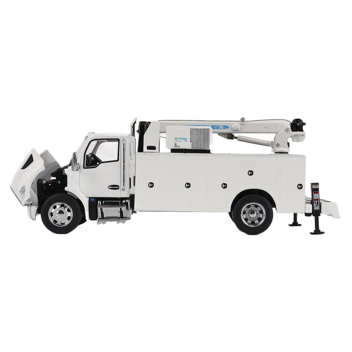 1:50 Kenworth T380 Auto-Crane Titan85-Body HC14-Crane Work Truck with Miller EnPak (white)