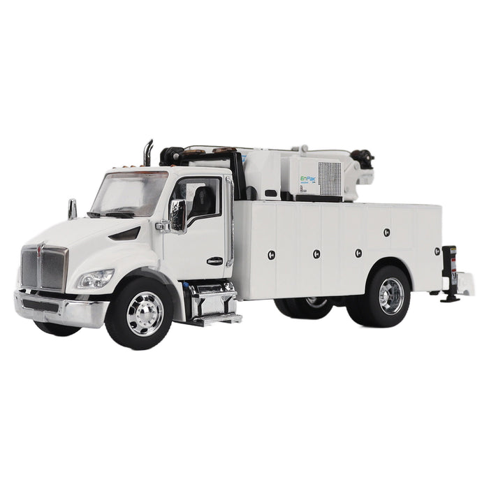 1:50 Kenworth T380 Auto-Crane Titan85-Body HC14-Crane Work Truck with Miller EnPak (white)