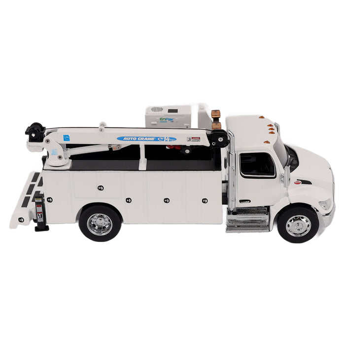 1:50 Peterbilt Model 536 Auto-Crane Titan85-Body HC14-Crane Work Truck with Miller EnPak (white)