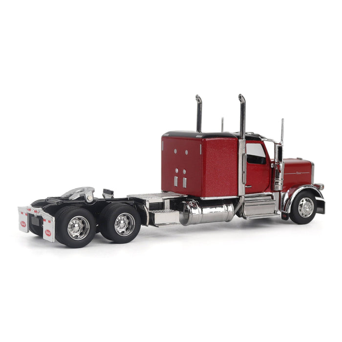 1:64 Peterbilt Model 589 131-inches-BBC 58-inches-Sleeper Tandem-Axle Legendary Package Truck Tractor (Legendary-Red color)