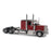 1:64 Peterbilt Model 589 131-inches-BBC 58-inches-Sleeper Tandem-Axle Legendary Package Truck Tractor (Legendary-Red color)