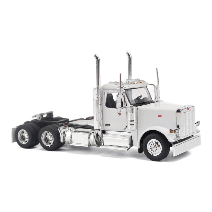 1:64 Peterbilt Model 589 131-inches-BBC Day-Cab Tandem-Axle Truck Tractor (White color)
