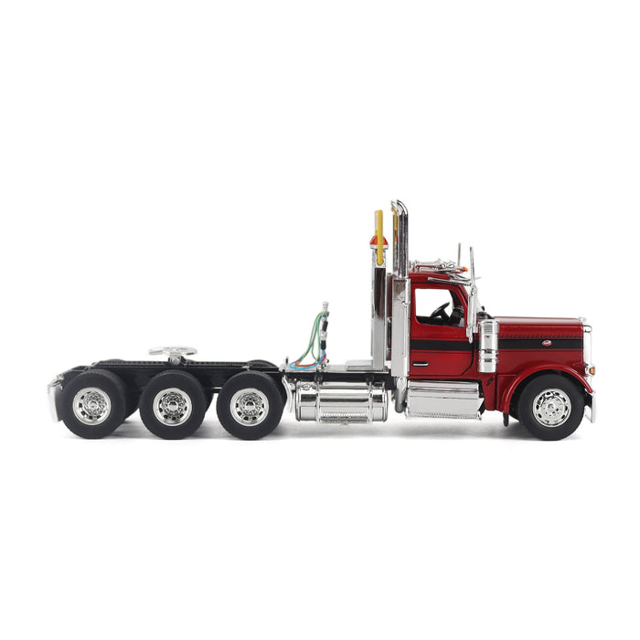 1:50 Peterbilt Model 589 131-inches-BBC Day-Cab Tridem-Axle Truck Tractor (Legendary-Red color)