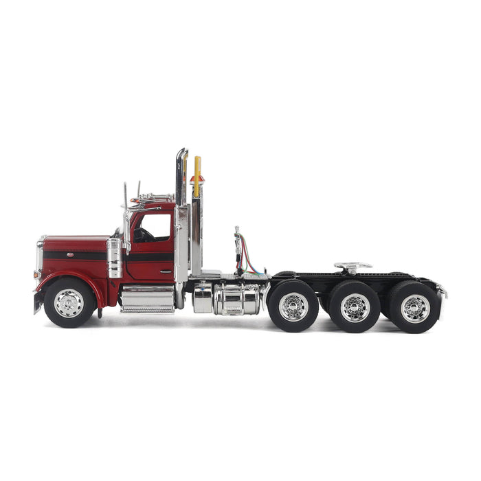 1:50 Peterbilt Model 589 131-inches-BBC Day-Cab Tridem-Axle Truck Tractor (Legendary-Red color)