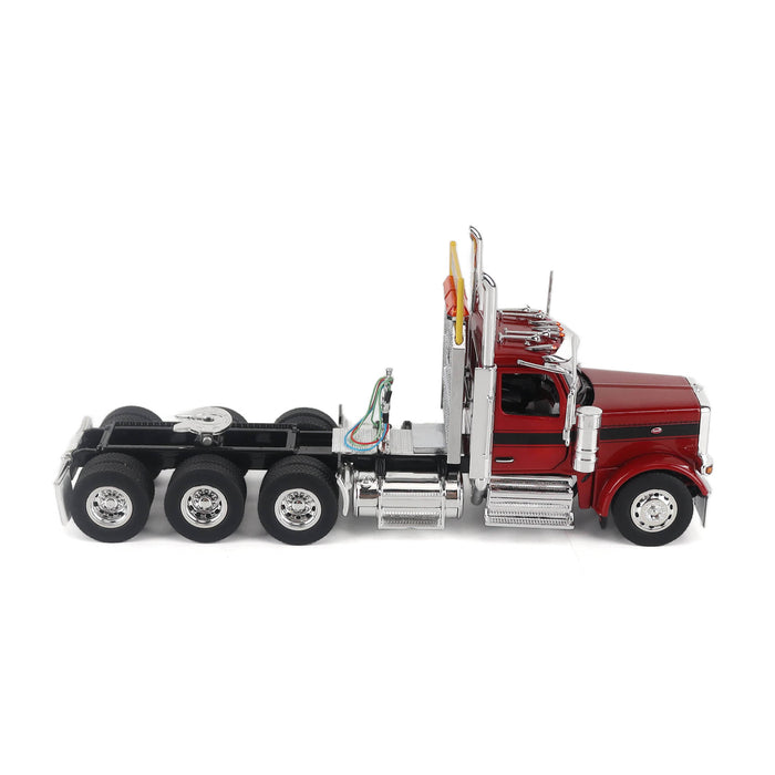 1:50 Peterbilt Model 589 131-inches-BBC Day-Cab Tridem-Axle Truck Tractor (Legendary-Red color)