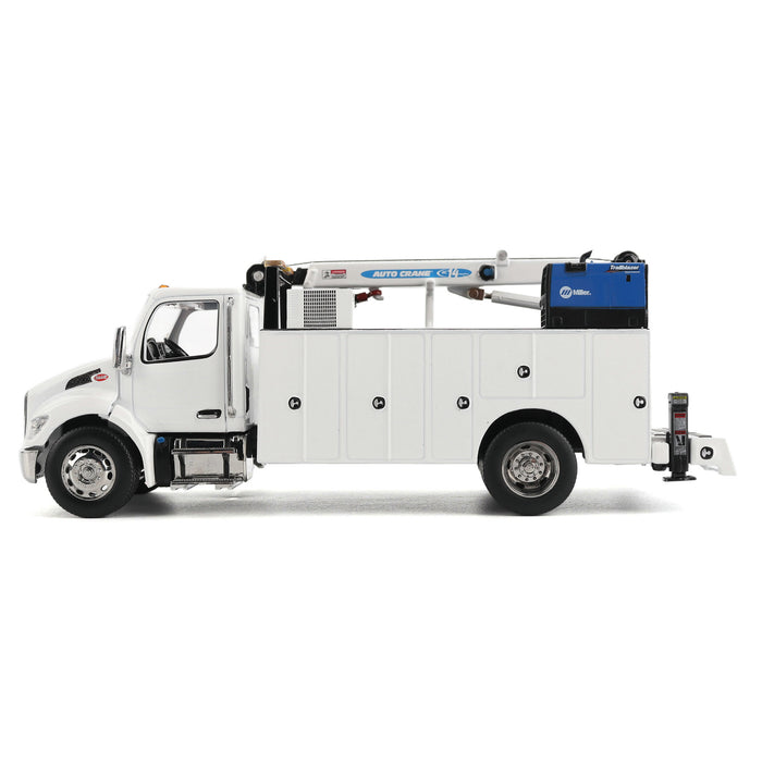 1:50 Peterbilt Model 536 Auto-Crane Titan85-Body HC14-Crane Work Truck with Miller EnPak (white)