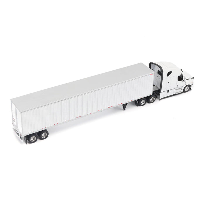 1:64 Freightliner Cascadia Gen-5 (‘2025) Tractor (Winter-White) and Great Dane Champion 53ft Dry Cargo Trailer (White)