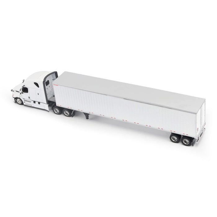 1:64 Freightliner Cascadia Gen-5 (‘2025) Tractor (Winter-White) and Great Dane Champion 53ft Dry Cargo Trailer (White)