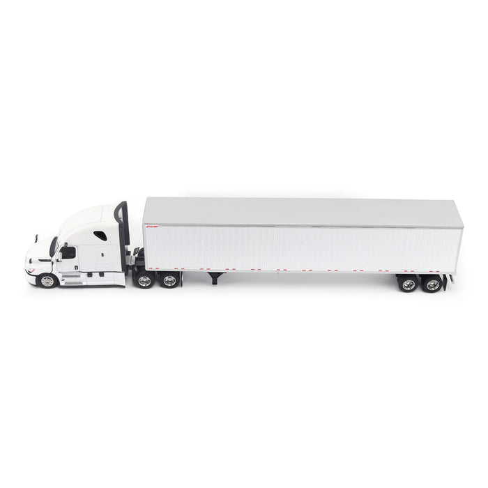 1:64 Freightliner Cascadia Gen-5 (‘2025) Tractor (Winter-White) and Great Dane Champion 53ft Dry Cargo Trailer (White)