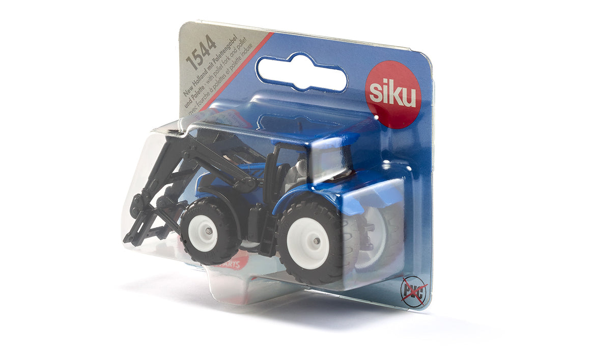 SIKU New Holland Tractor With Pallet Fork And Pallet