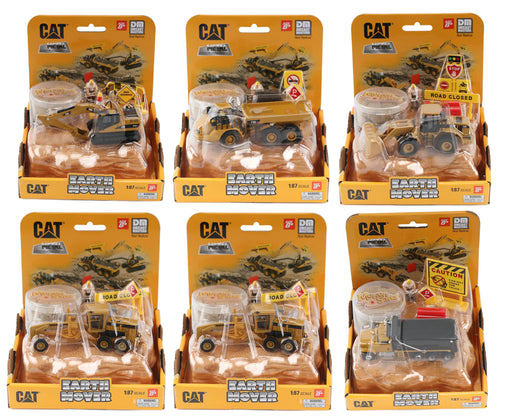 1:87 Cat Earth Mover Playset (with Interlocking Landscape Base, Motion Sand and Accessories)