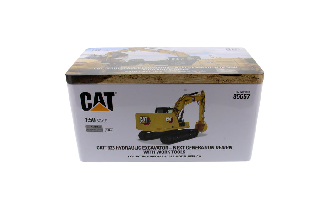 1:50 Cat 323 Hydraulic Excavator with 4 new work-tools - Next Generation