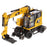 1:50 Cat M323F Railroad Wheeled Excavator - Safety Yellow Version