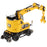 1:50 Cat M323F Railroad Wheeled Excavator - Safety Yellow Version