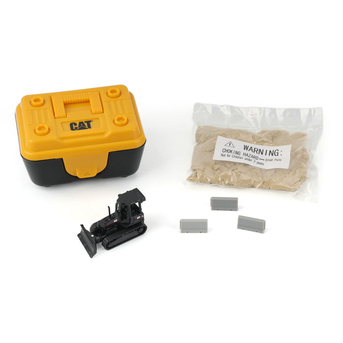 Cat Micro D5G XL Track-Type Tractor (Black Finish) with Accessories in Tool Box