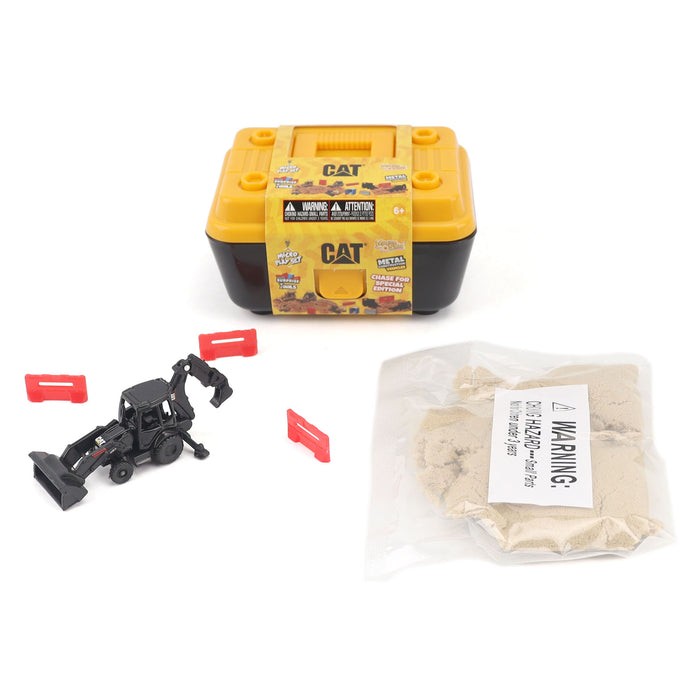 Cat Micro 420E Backhoe Loader (Black Finish) with accessories in Tool Box