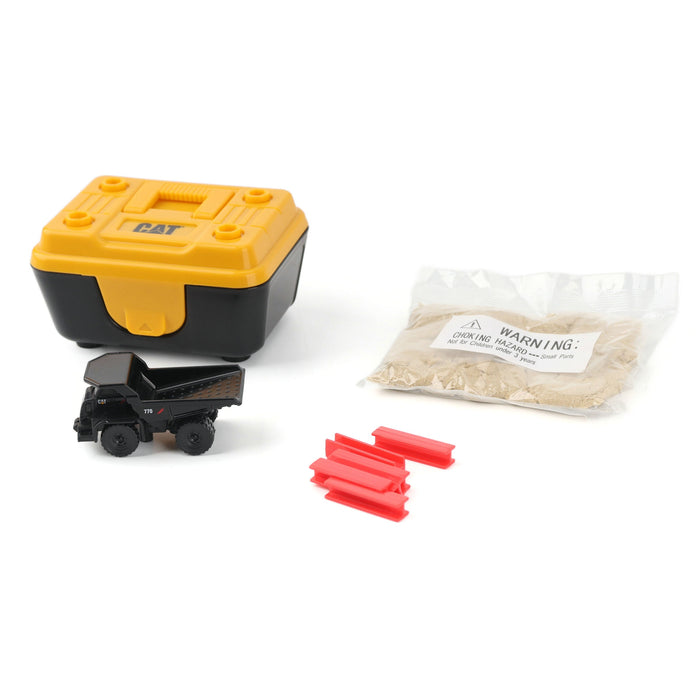Cat Micro 770 Off-Highway Truck (Black Finish) with Accessories in Tool Box