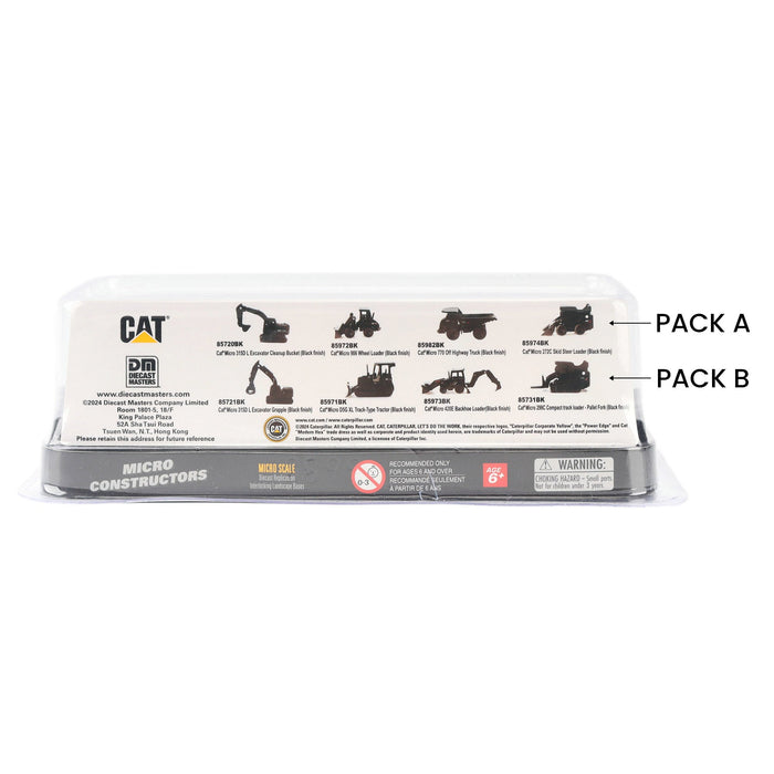 Cat Micro Constructors Special Black Edition 4-pack Assorment 4-Pack Set A 4-Pack Set B